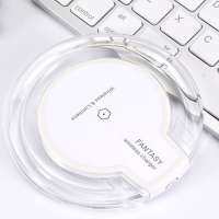 Wireless Charger Qi Ultra Slim Ufo Fantasy Crystal Wireless Charging Pad Led Lighting For All Qi Technology Mobile Phone